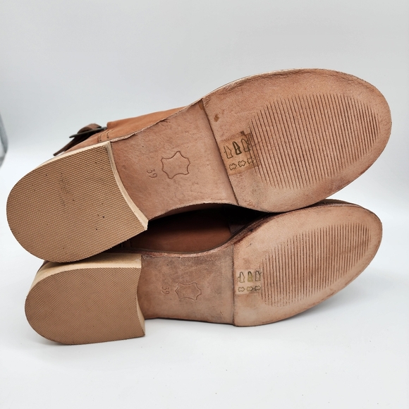 Free People Las Palmas Leather Distressed Ankle Boots Size 39 - Picture 10 of 11